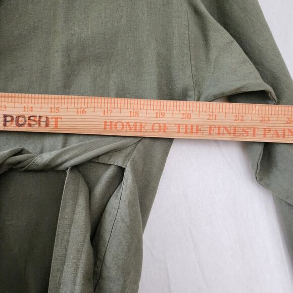 Lara G. Linen Blazer S olive green lagenlook NWTWorkwear Office Summer cotton - Picture 4 of 11